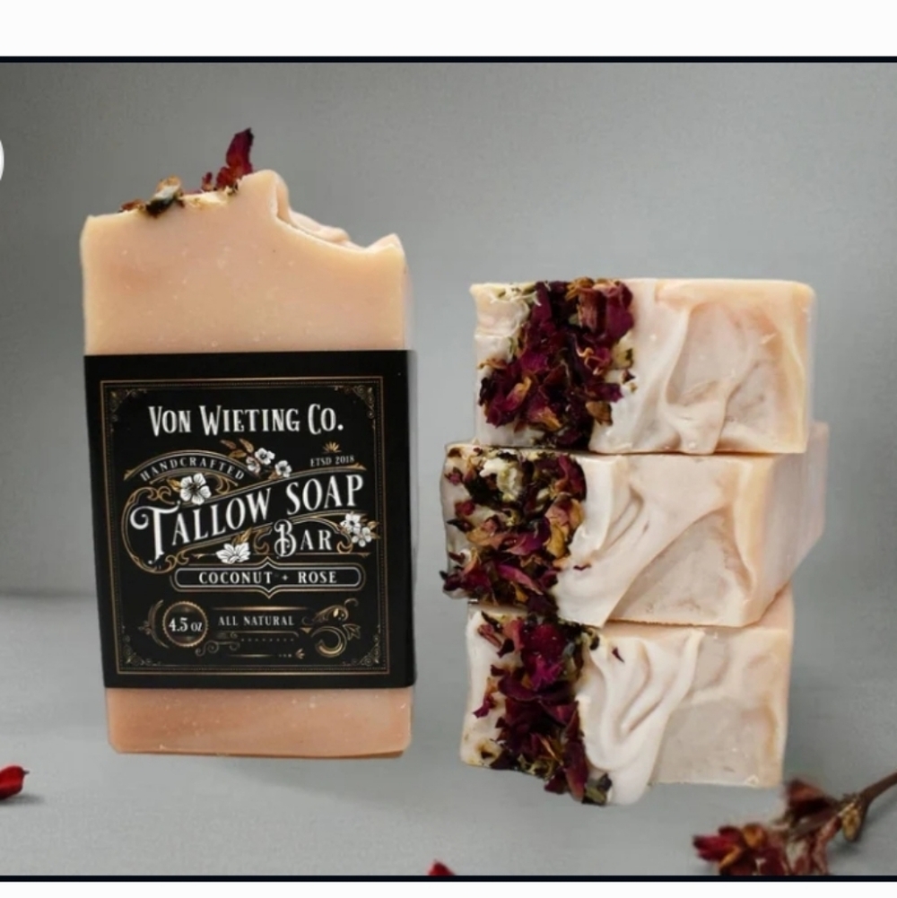 Coconut + Rose Tallow Soap